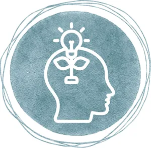 Mindset icon — shifting thoughts to unlock potential and inner peace