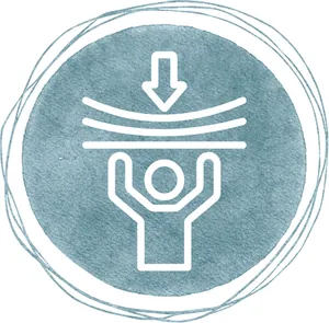 Resilience icon — building inner strength to face challenges and grow